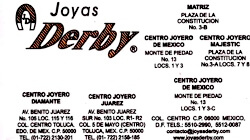 Joyería Derby-tarjeta